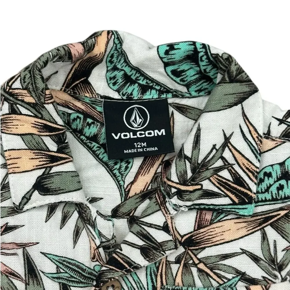 Volcom Boys' Mint Tropical Button-Up Shirt